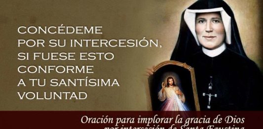 Oración para alcanzar gracias por medio de la beata Sor Faustina