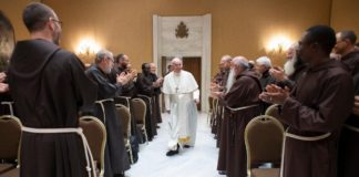 Encuentro del Papa Francisco. Los capuchinos en el Vaticano