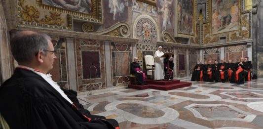 Papa Francisco al Tribunal vaticano La justicia debe ir de la mano de las virtudes cardinales3