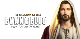 Evangelio del día, 26 de Agosto de 2020