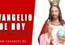 Evangelio del día, 22 de Noviembre de 2020