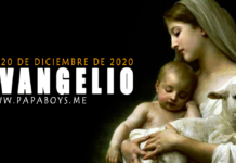 Evangelio del día, 20 de Diciembre de 2020